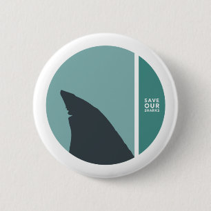 save our sharks circles 6 cm round badge