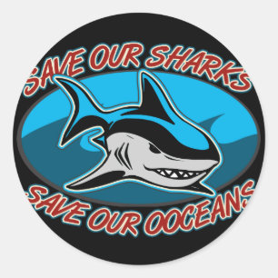 Save Our Sharks Classic Round Sticker