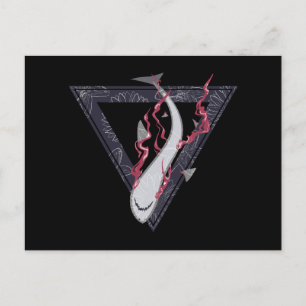 save our sharks SOS floral triangle Postcard
