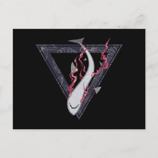 save our sharks SOS floral triangle Postcard