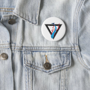 save our sharks SOS triangle 6 Cm Round Badge