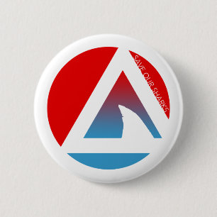save our sharks tricircles 6 cm round badge