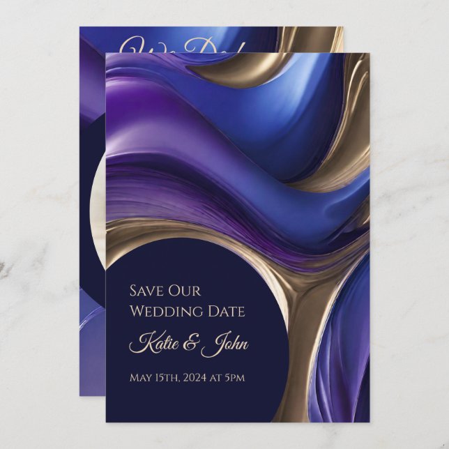 Save Our Wedding Date- Modern Photo- Save The Date (Front/Back)
