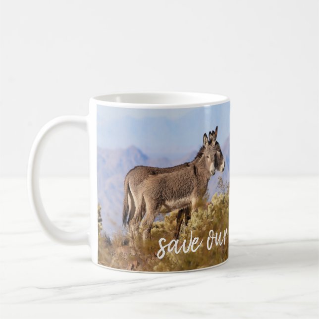Save Our Wild Burros Coffee Mug (Left)