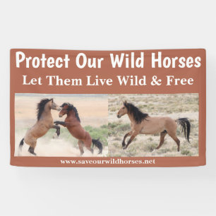 Save Our Wild Horses 3 x 5 Banner