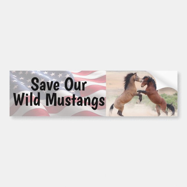Save Our Wild Horses Bumper Sticker (Front)
