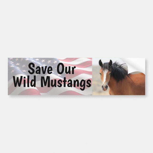 Save Our Wild Horses Bumper Sticker (Front)