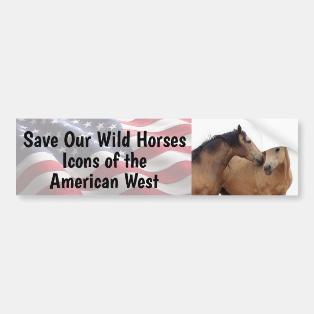 Save Our Wild Horses Bumper Sticker (Front)