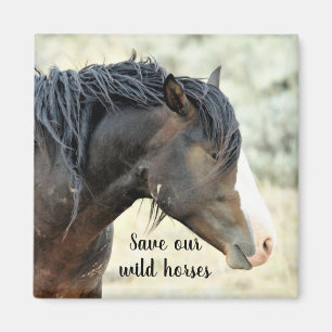 Save our Wild Mustangs of the West Magnet