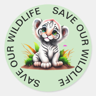 Save our Wildlife Snow Leopard Stickers