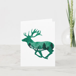 Save Our Woods Environmental Protection Deer Natur Card