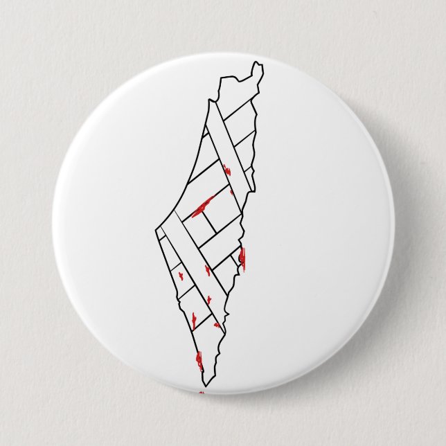 Save Palestine bleeding map - Freedom for Palestin 7.5 Cm Round Badge (Front)