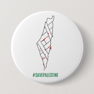 Save Palestine bleeding map - Freedom for Palestin 7.5 Cm Round Badge