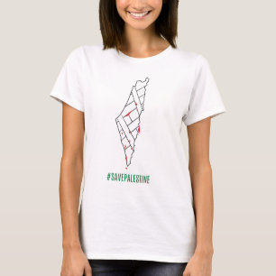 Save Palestine bleeding map - Freedom for Palestin T-Shirt