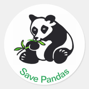 Save PANDAS- Endangered animal - Wildlife-China Classic Round Sticker