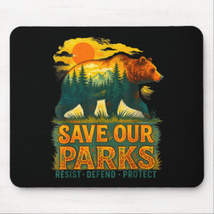 Save parks conservation bear nature park visitors mouse pad