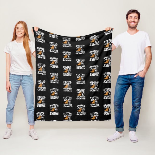 Save Pet Foster Adopt Volunteer Donate Dog and Cat Fleece Blanket (In Situ)