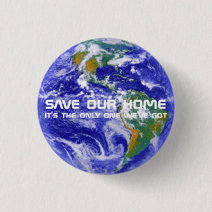 Save Planet Earth planet photograph 3 Cm Round Badge