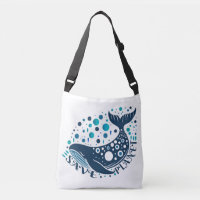 Save planet whale artwork for eco awareness