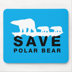 Save Polar Bear Mouse Pad