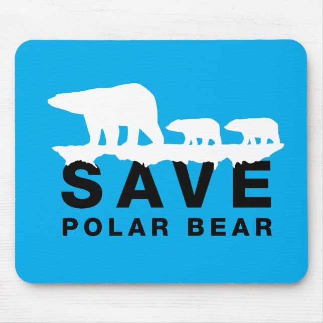 Save Polar Bear Mouse Pad (Front)