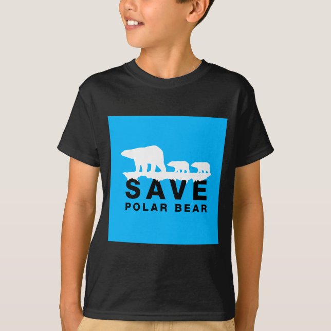 Save Polar Bear T Shirt  (Front)