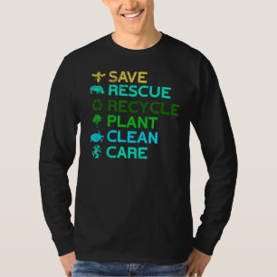 Save Rescue Recycle Planet Climate Change Earth D T-Shirt