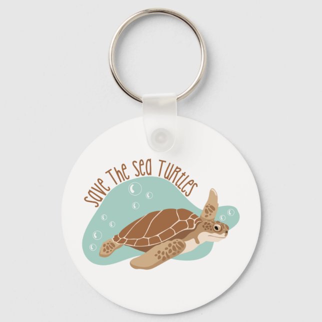Save Sea Turtles Key Ring (Front)