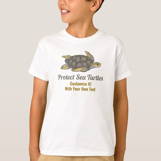 Save Sea Turtles Ocean Wildlife Habitats Climate T-Shirt (Front)
