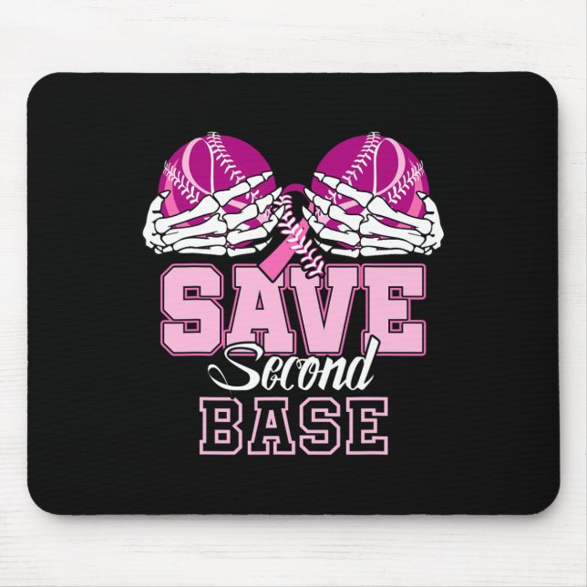 Save Second 2nd Byse Fun Bysebyll Breast Cancer Aw Mouse Pad (Front)