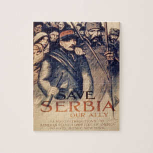 'Save Serbia Our Ally', poster, 1915 (litho) Jigsaw Puzzle