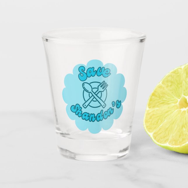 SAVE SHANDON'S - Rob's Diner - The Crossing  Shot Glass (Front)