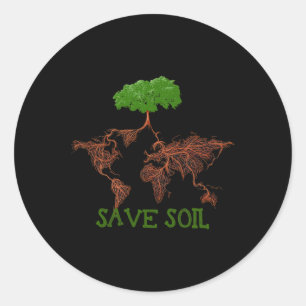 Save Soil Support Sadhguru To Save Our Lives Cute  Classic Round Sticker
