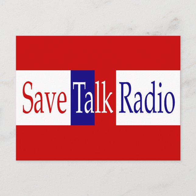 Save Talk Radio Postcard (Front)