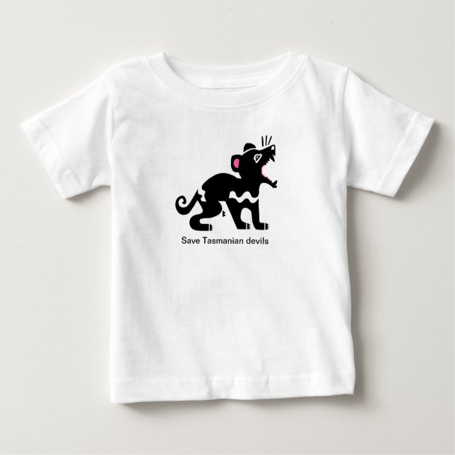 Save Tasmanian devils-Endangered animal graphic Baby T-Shirt (Front)