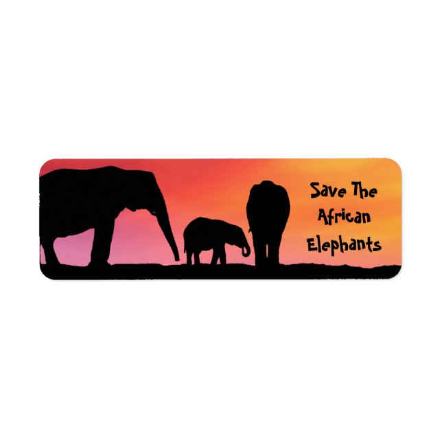 Save The African Elephants (Front)