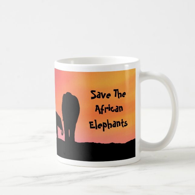 Save The African Elephants Coffee Mug (Right)