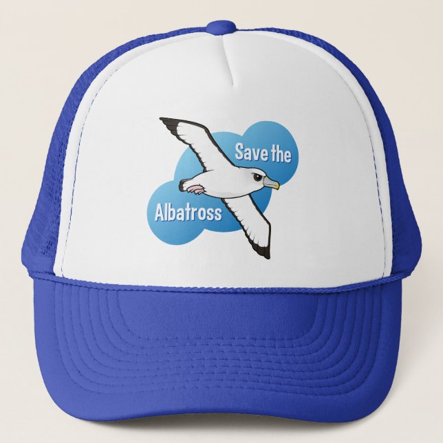 Save the Albatross (flight) Trucker Hat (Front)