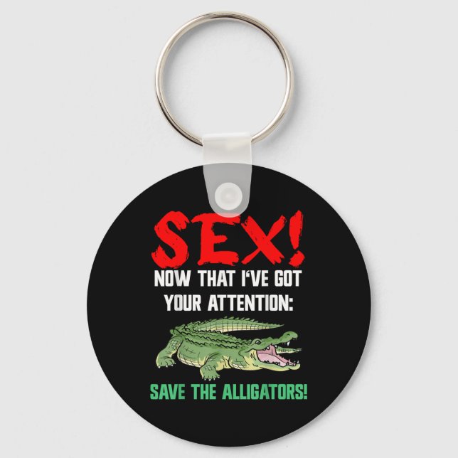 Save The Alligators - Animal Welfare For Crocodile Key Ring (Front)