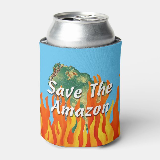 Save The Amazon Can Cooler (Can Front)