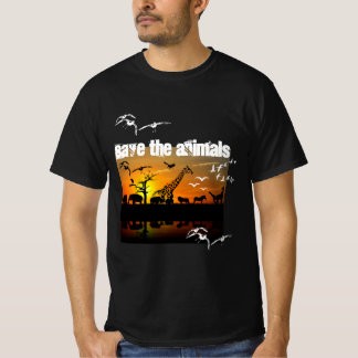 Save the animals men black T-Shirt