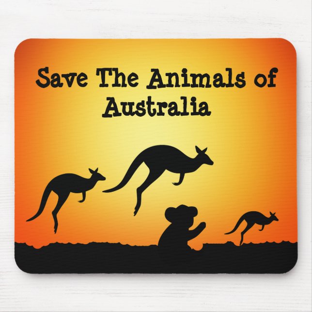 Save The Animals of Australia Mouse Pad (Front)
