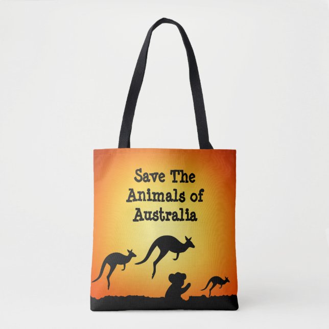 Save The Animals of Australia Tote Bag (Front)