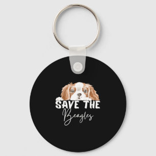 Save the beagles end animal for men women key ring