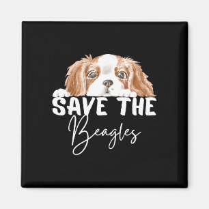 Save the beagles end animal for men women magnet
