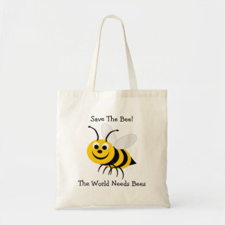 Save The Bee Design Tote Bag