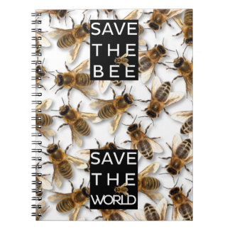 Save the Bee! Save the World! Boxed Bee Spiral Notebook