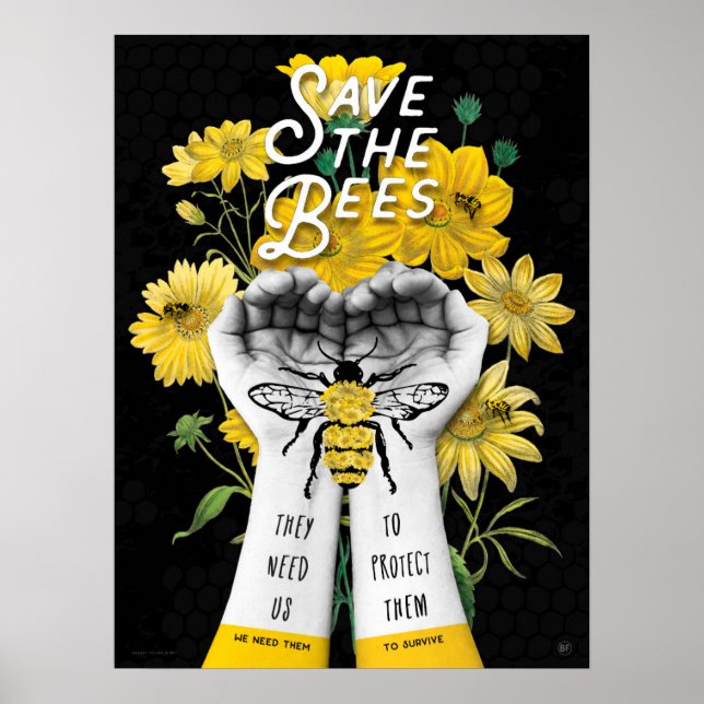 SAVE THE BEES! - 18x24 POSTER (Front)