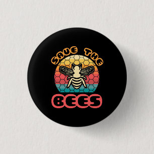 Save The Bees 3 Cm Round Badge