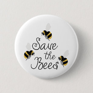 Save The Bees 6 Cm Round Badge